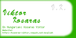 viktor kosaras business card